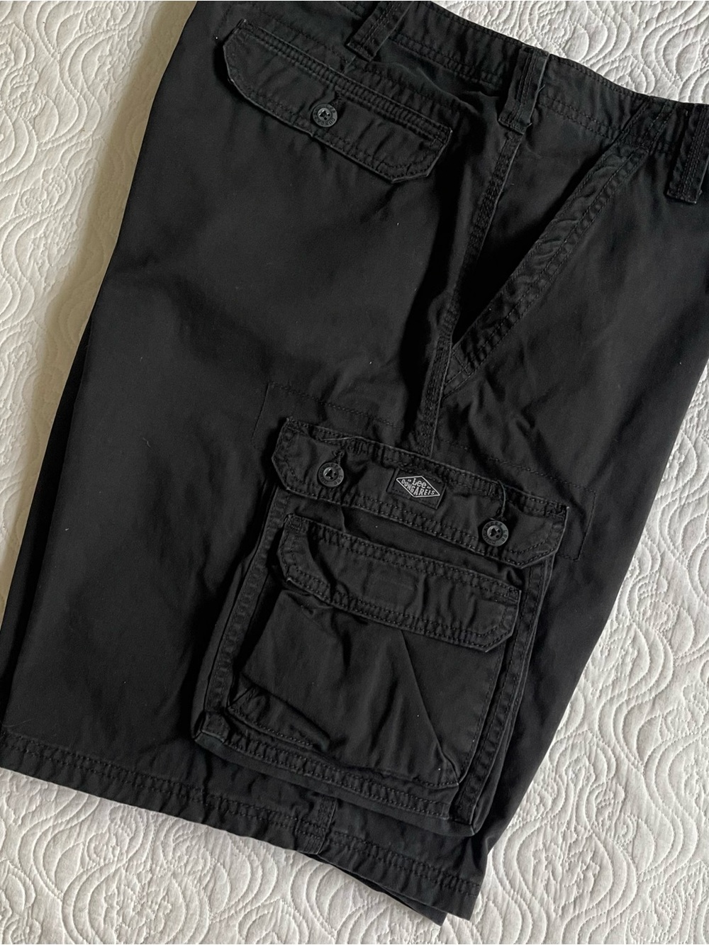 LEE Dungaree Cargo Shorts Black Men’s Size 38 - Picture 5 of 11